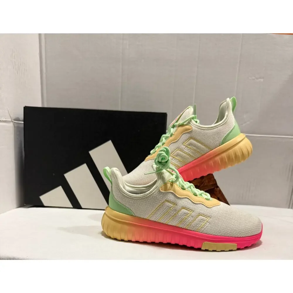 Adidas Kaptir Flow 2.0 Off White Wonder White Lucid Pink unisex 7-Y JR8090 New